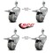 Service Caster 3 Inch Gray Polyurethane Swivel 12mm Stem Caster Set with Total Lock Brake SCC-TSTTL20S314-PPUB-M1215-4 - alternate 3